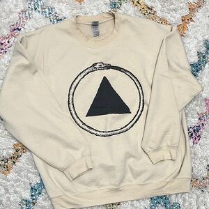 Cream Graphic Men's Sweatshirt